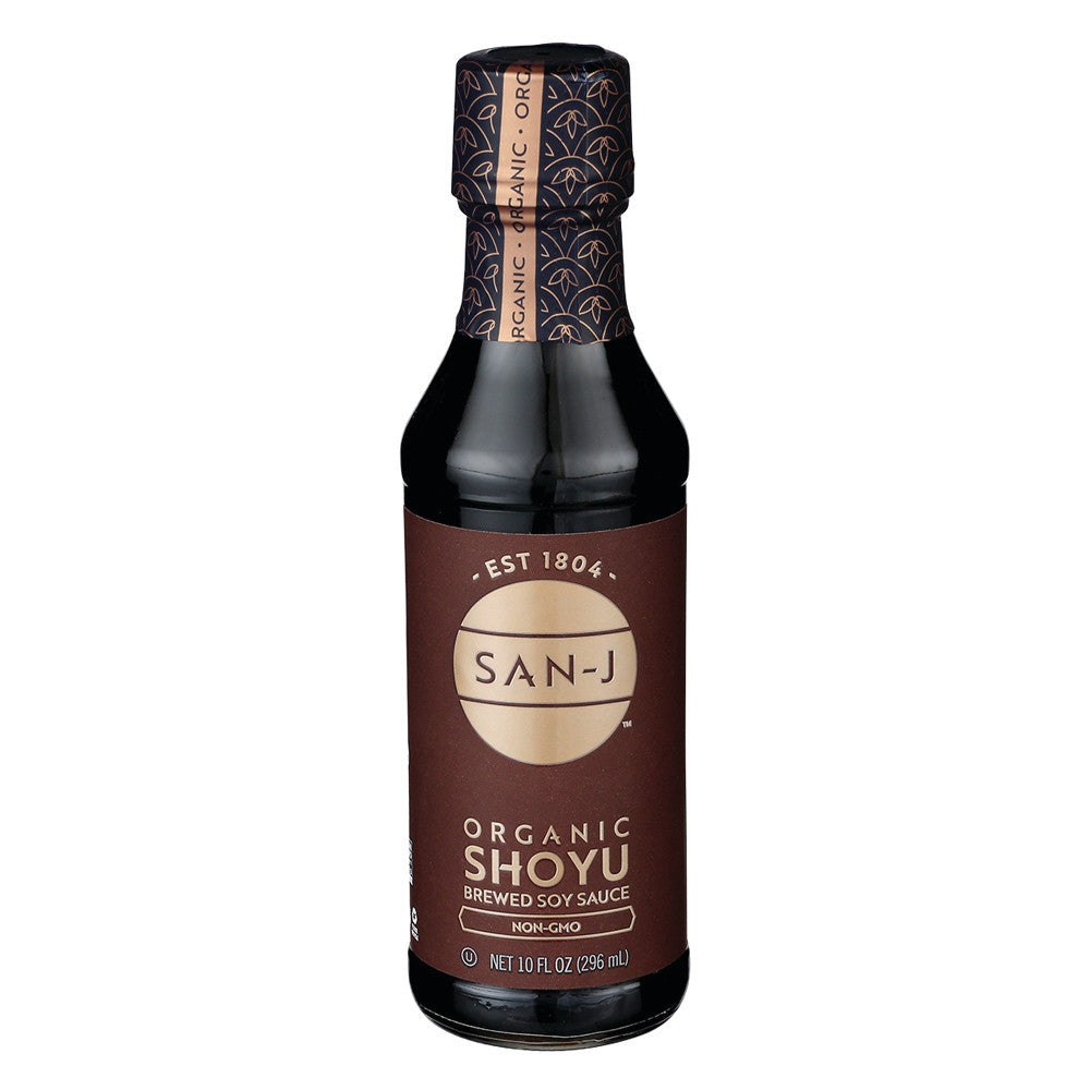 Wholesale San J Bronze Label Organic Shoyu 10 Oz Bottle-6ct Case Bulk