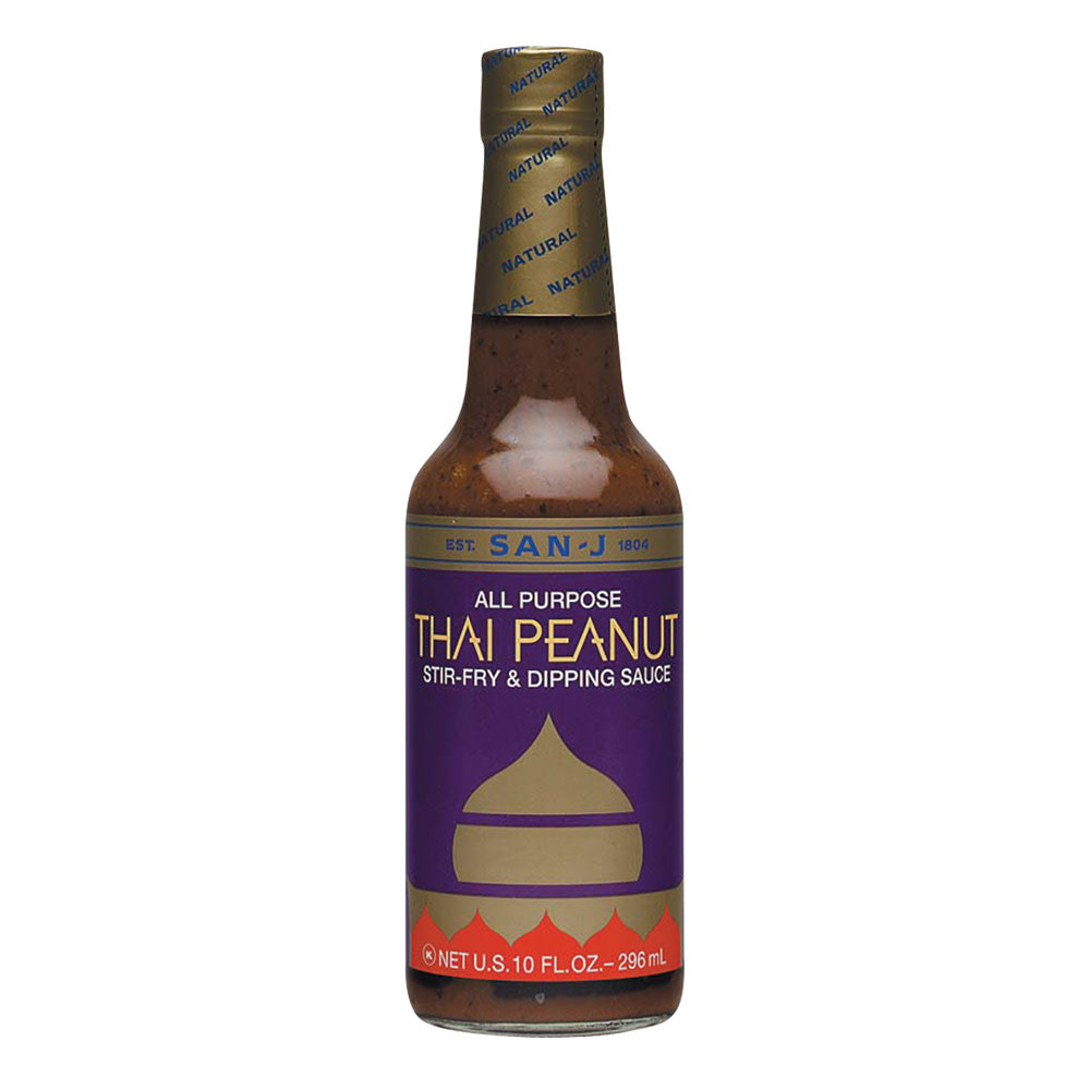 Wholesale San J Thai Peanut Sauce 10 Oz Bottle-6ct Case Bulk