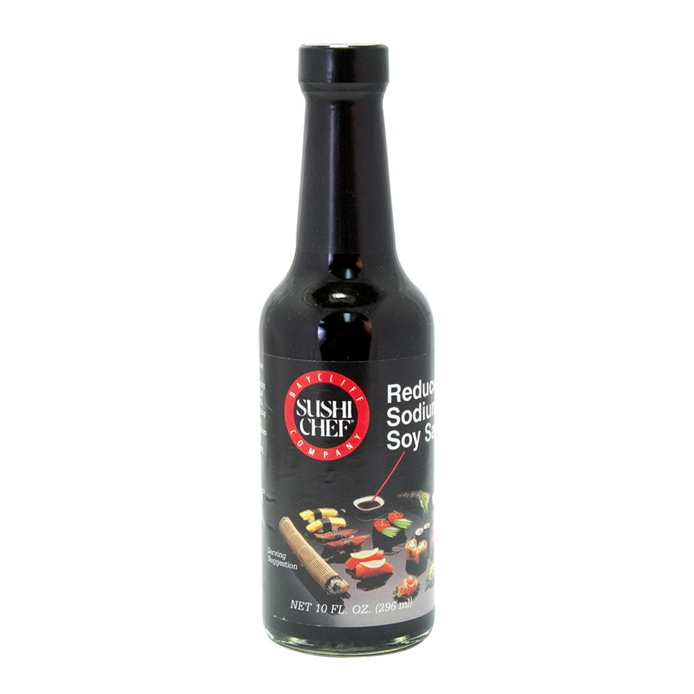 Wholesale Sushi Chef Reduced Sodium Soy Sauce 10 Oz Bottle-6ct Case Bulk