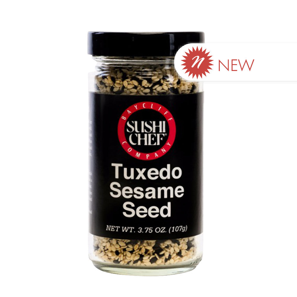 Wholesale Sushi Chef Tuxedo White & Black Sesame Seed 3.75 Oz Jar-12ct Case Bulk