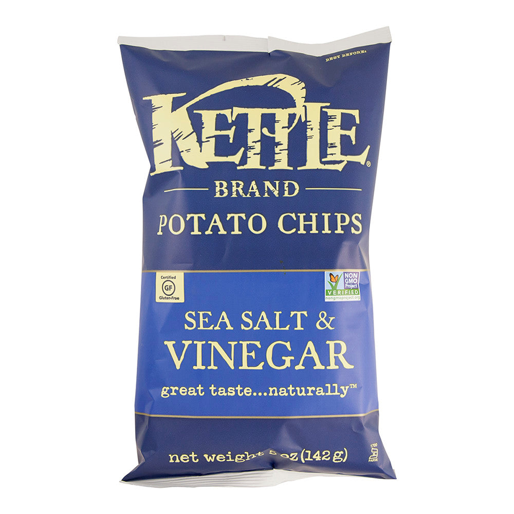 Wholesale Kettle Sea Salt And Vinegar Potato Chips 5 Oz Bag-15ct Case Bulk