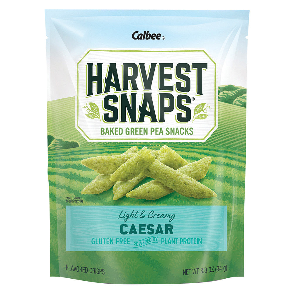 Wholesale Calbee Harvest Snaps Caesar Snapea Crisps 3.3 Oz Pouch-12ct Case Bulk