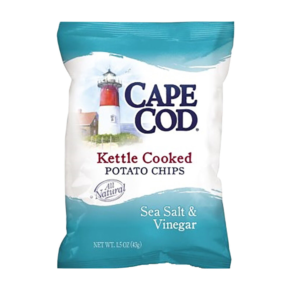 Cape Cod Sea Salt Vinegar Potato Chips 1.5 Oz Bag