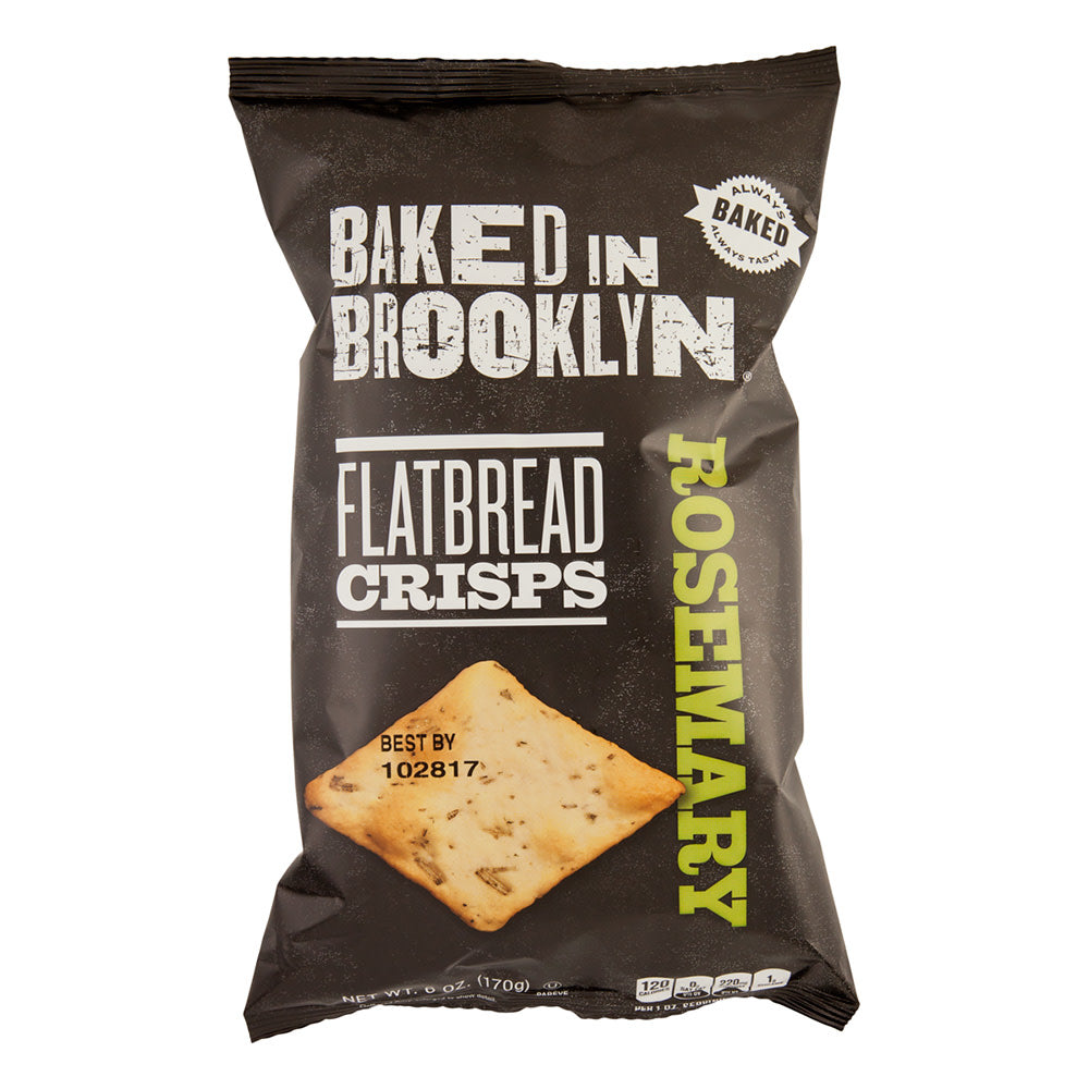 Baked In Brooklyn Rosemary Flatbread Crisps 6 Oz Bag