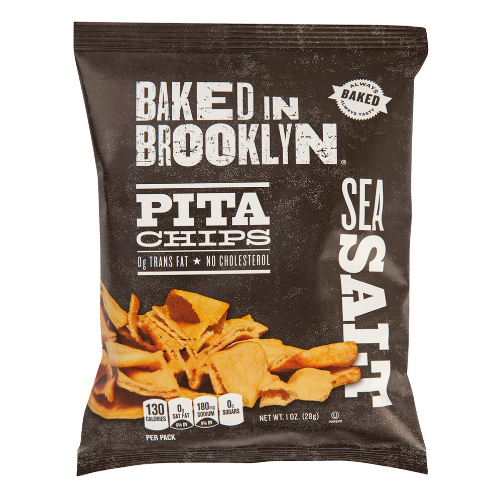 Baked In Brooklyn Sea Salt Pita Chips 1 Oz Bag