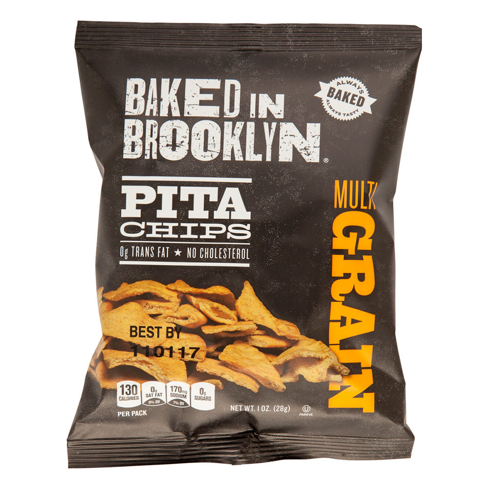 Wholesale Baked In Brooklyn Multigrain Pita Chips 1 Oz Bag-24ct Case Bulk