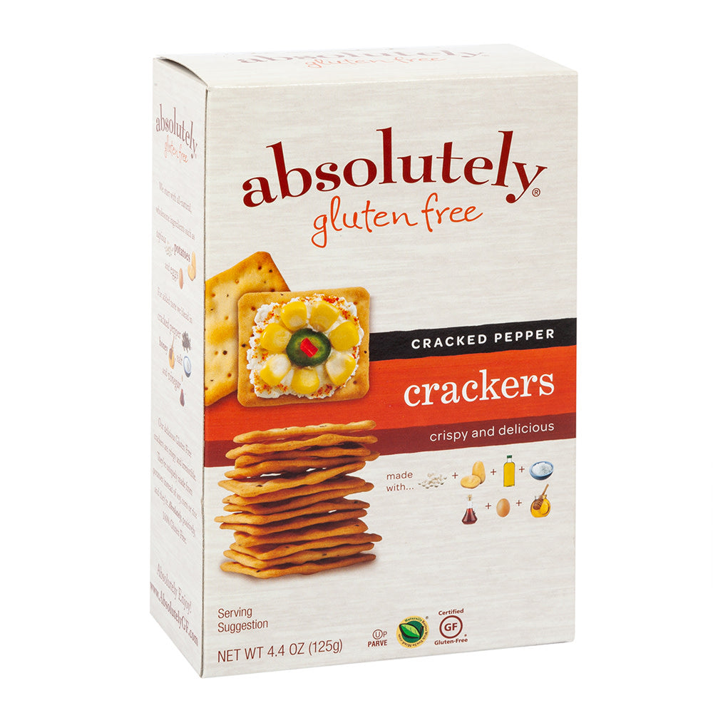 Absolutely Gluten Free Pepper Crackers 4.4 Oz Box