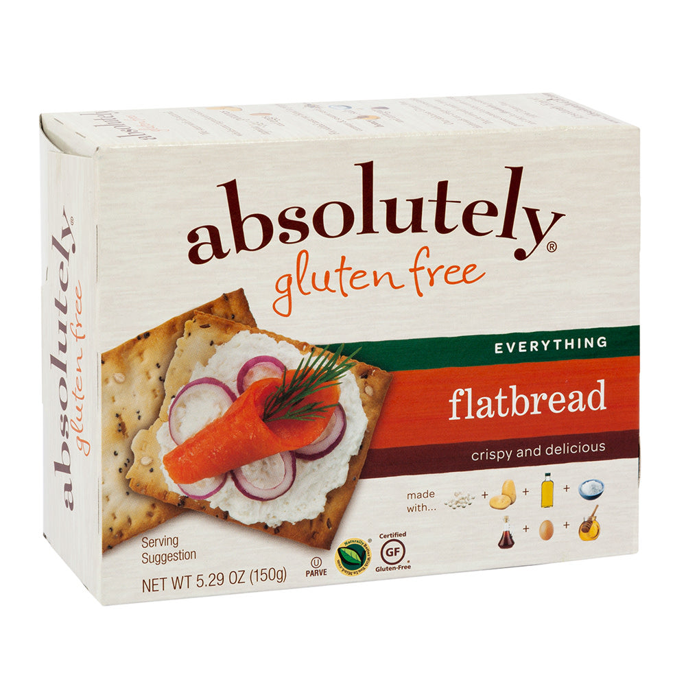 Wholesale Absolutely Gluten Free Everything Flatbread 5.29 Oz Box- Bulk
