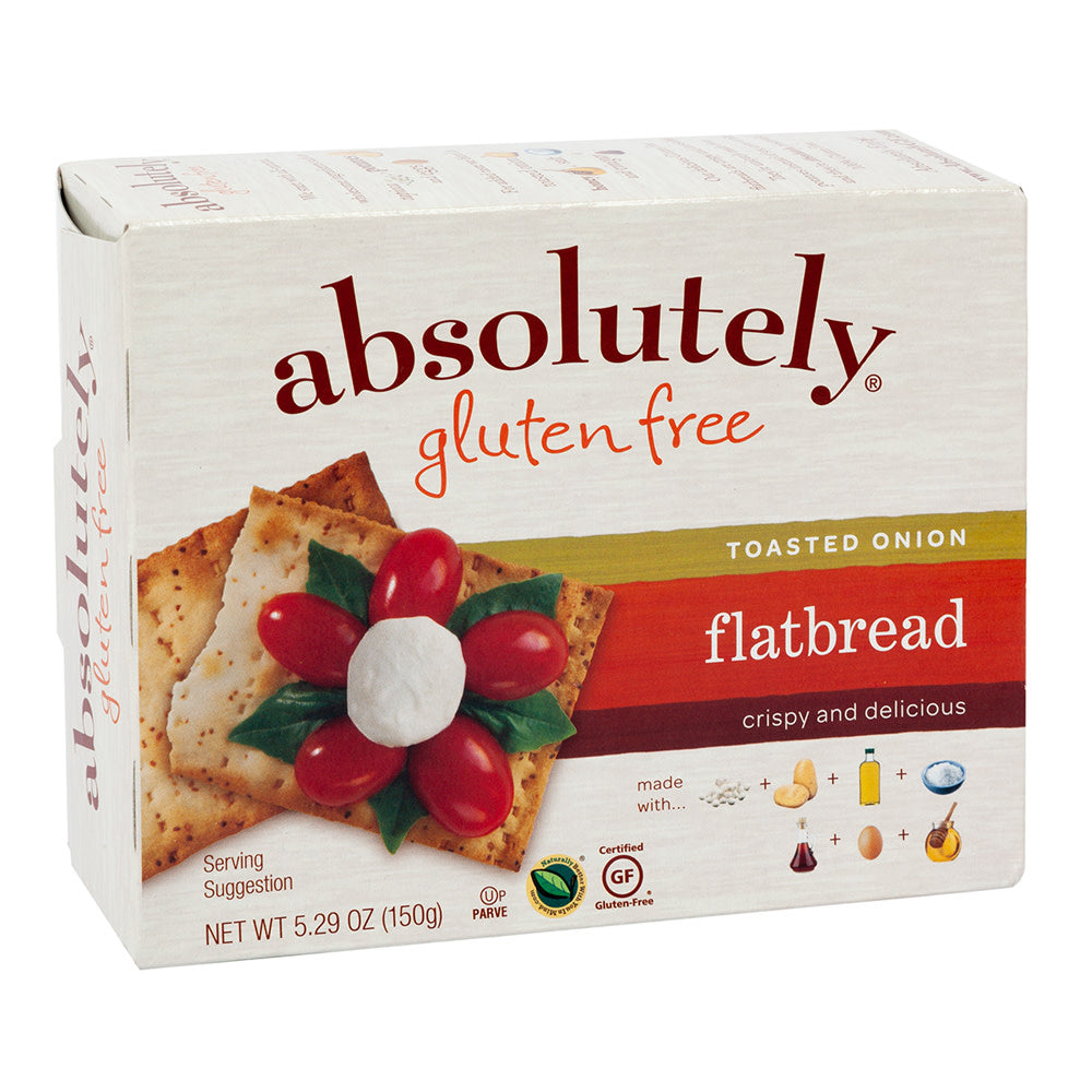 Wholesale Absolutely Gluten Free Onion Flatbread 5.29 Oz Box-12ct Case Bulk