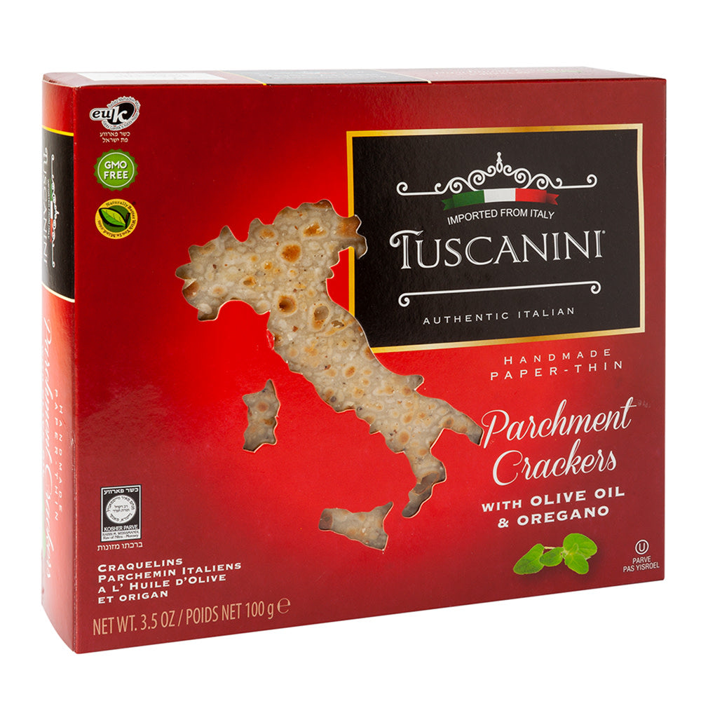 Wholesale Tuscanini Crackers With Olive Oil & Oregano 3.5 Oz Box-10ct Case Bulk