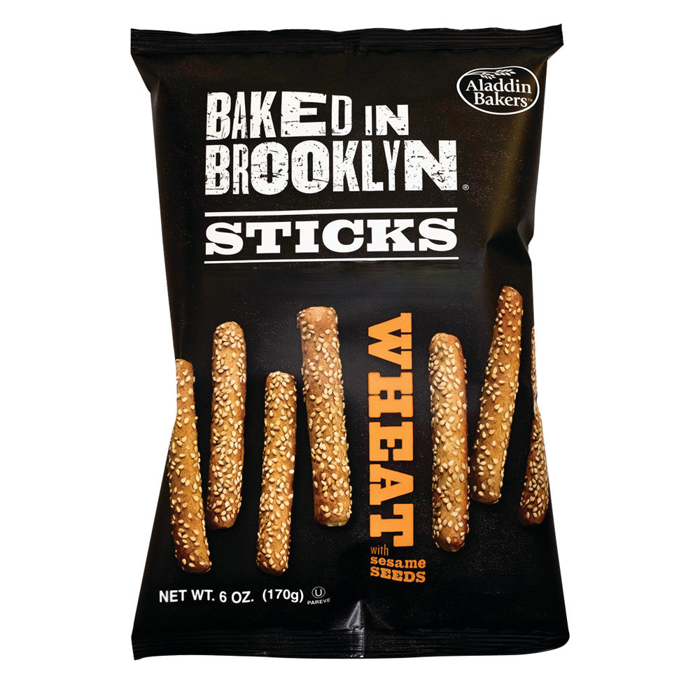 Wholesale Baked In Brooklyn Wheat Sticks With Sesame Seeds 6 Oz Bag- Bulk
