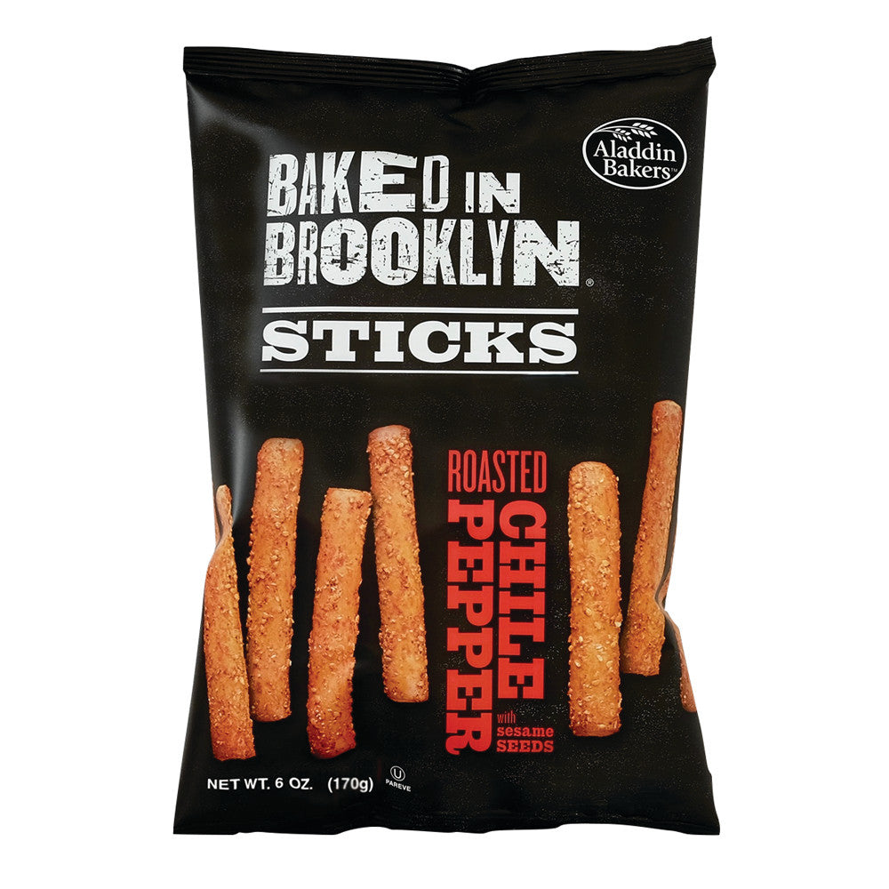 Baked In Brooklyn Roasted Chile Pepper Sticks With Sesame Seeds 6 Oz Bag