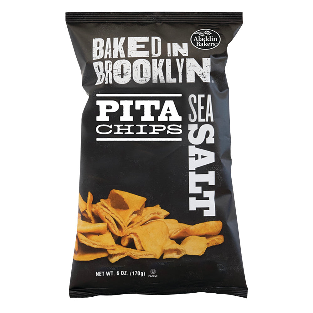 Wholesale Baked In Brooklyn Sea Salt Pita Chips 6 Oz Bag-12ct Case Bulk