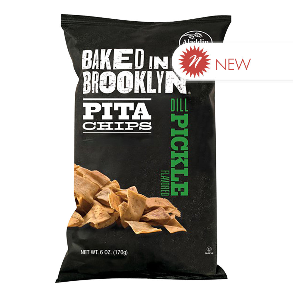 Wholesale Baked In Brooklyn Dill Pickle Pita Chips 6 Oz Bag- Bulk