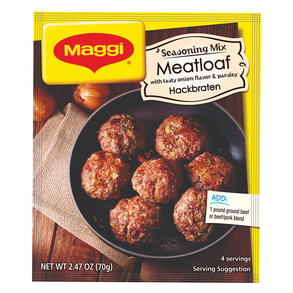 Wholesale Maggi Hackbraten Meatloaf Mix 2.47 Oz Pouch-13ct Case Bulk