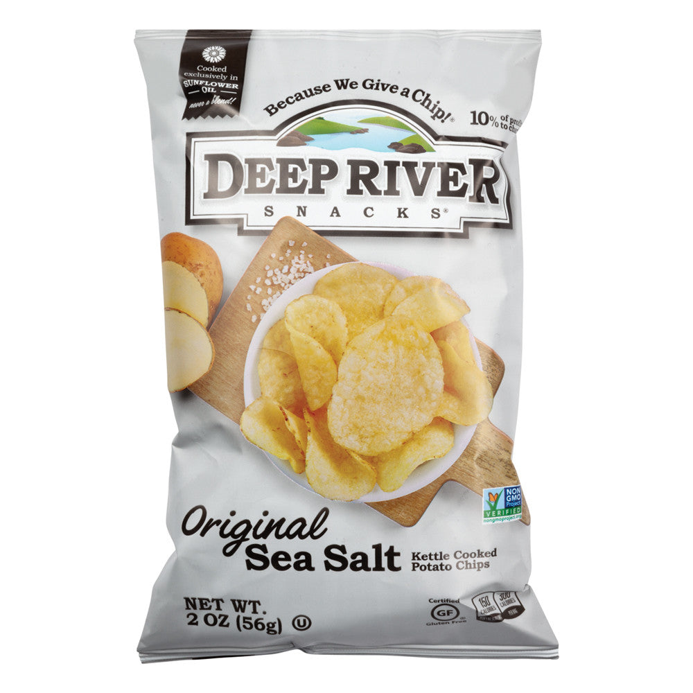 Wholesale Deep River Original Sea Salt Kettle Cooked Potato Chips 2 Oz Bag- Bulk