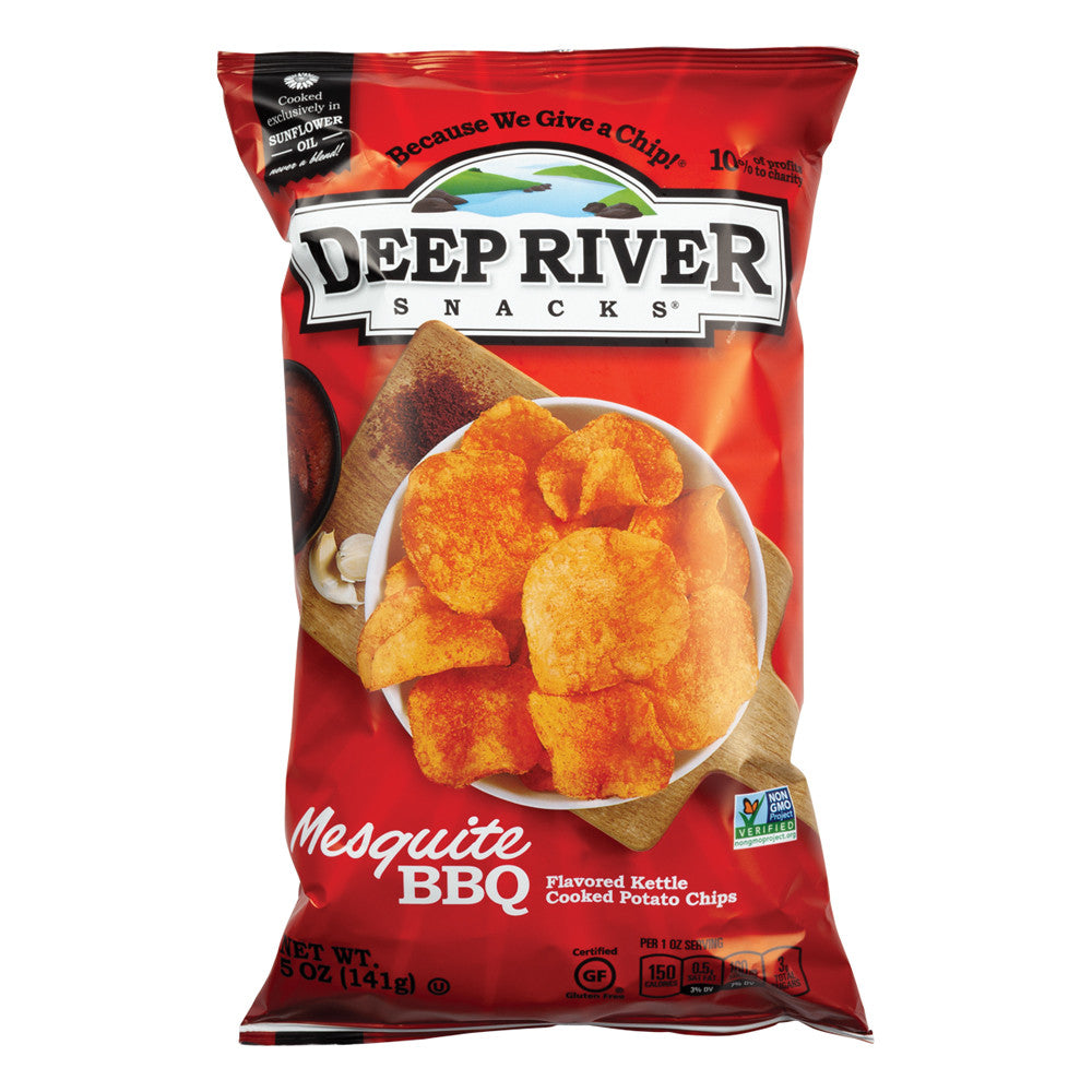 Wholesale Deep River Mesquite Bbq Kettle Cooked Potato Chips 5 Oz Bag-12ct Case Bulk