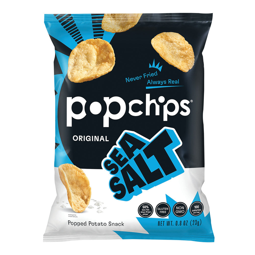 Wholesale Popchips Potato Sea Salt 0.8 Oz Bag-24ct Case Bulk