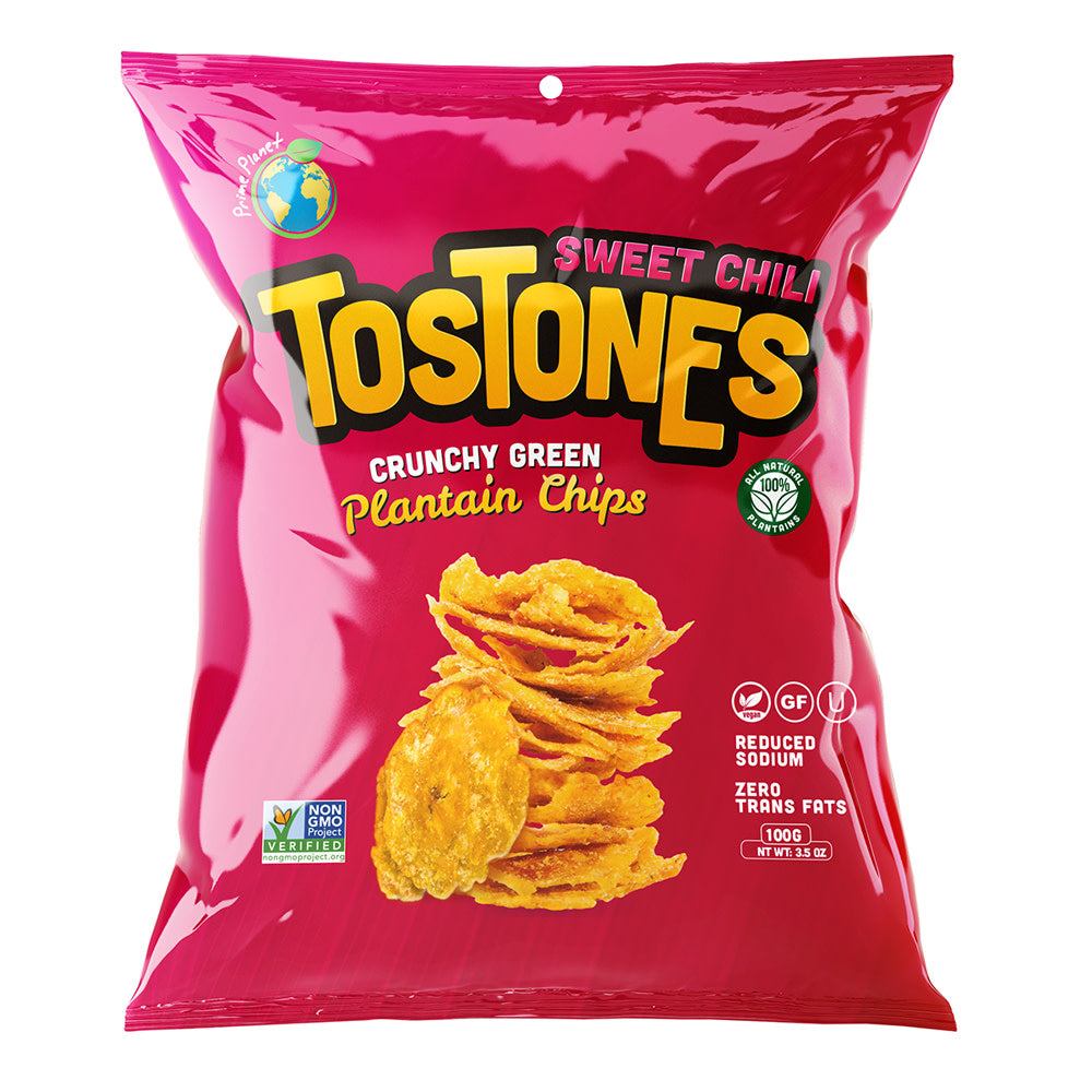 Wholesale Prime Planet Tostones Sweet Chili 3.53 Oz Pouch-8ct Case Bulk