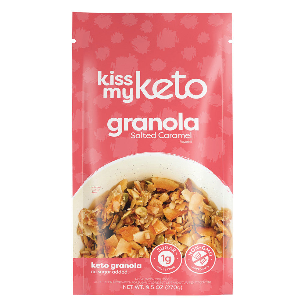 Wholesale Kiss My Keto Salted Caramel Granola 9.5 Oz Pouch-6ct Case Bulk