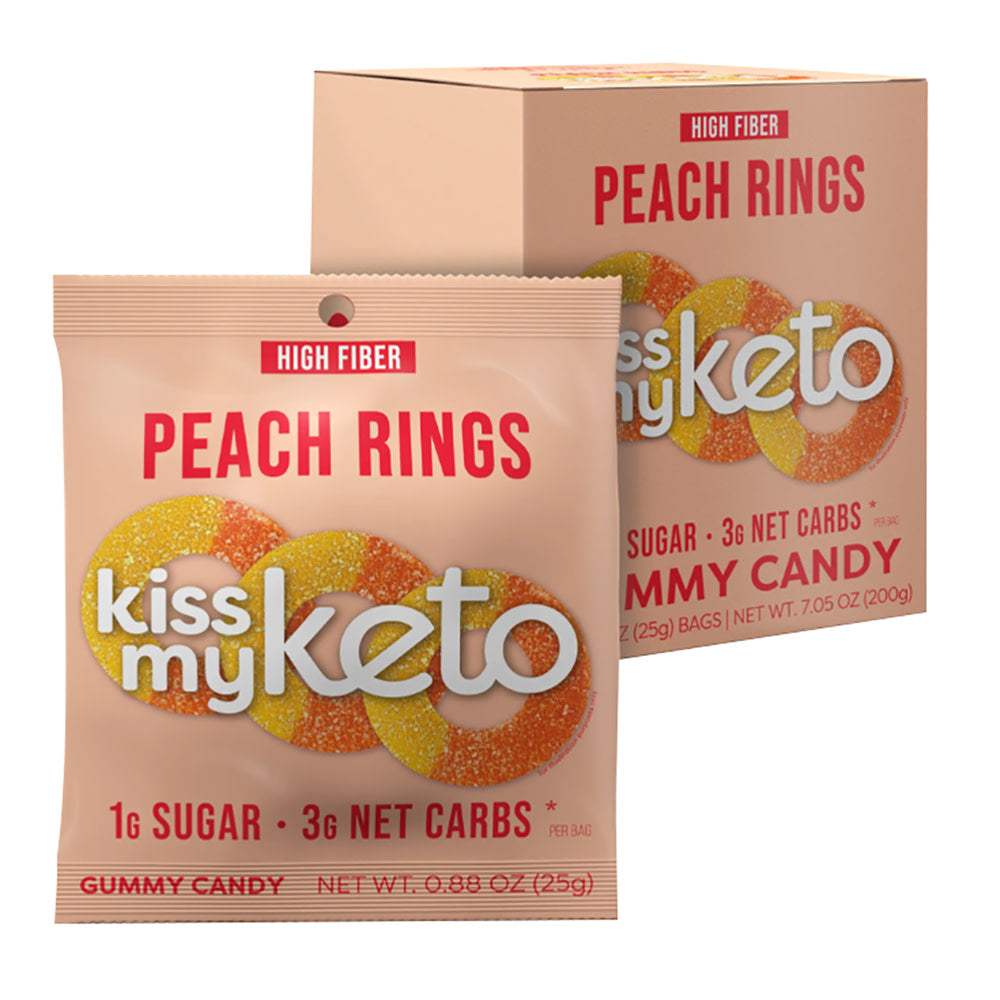 Wholesale Kiss My Keto - Peach Rings 0.88Oz- Bulk