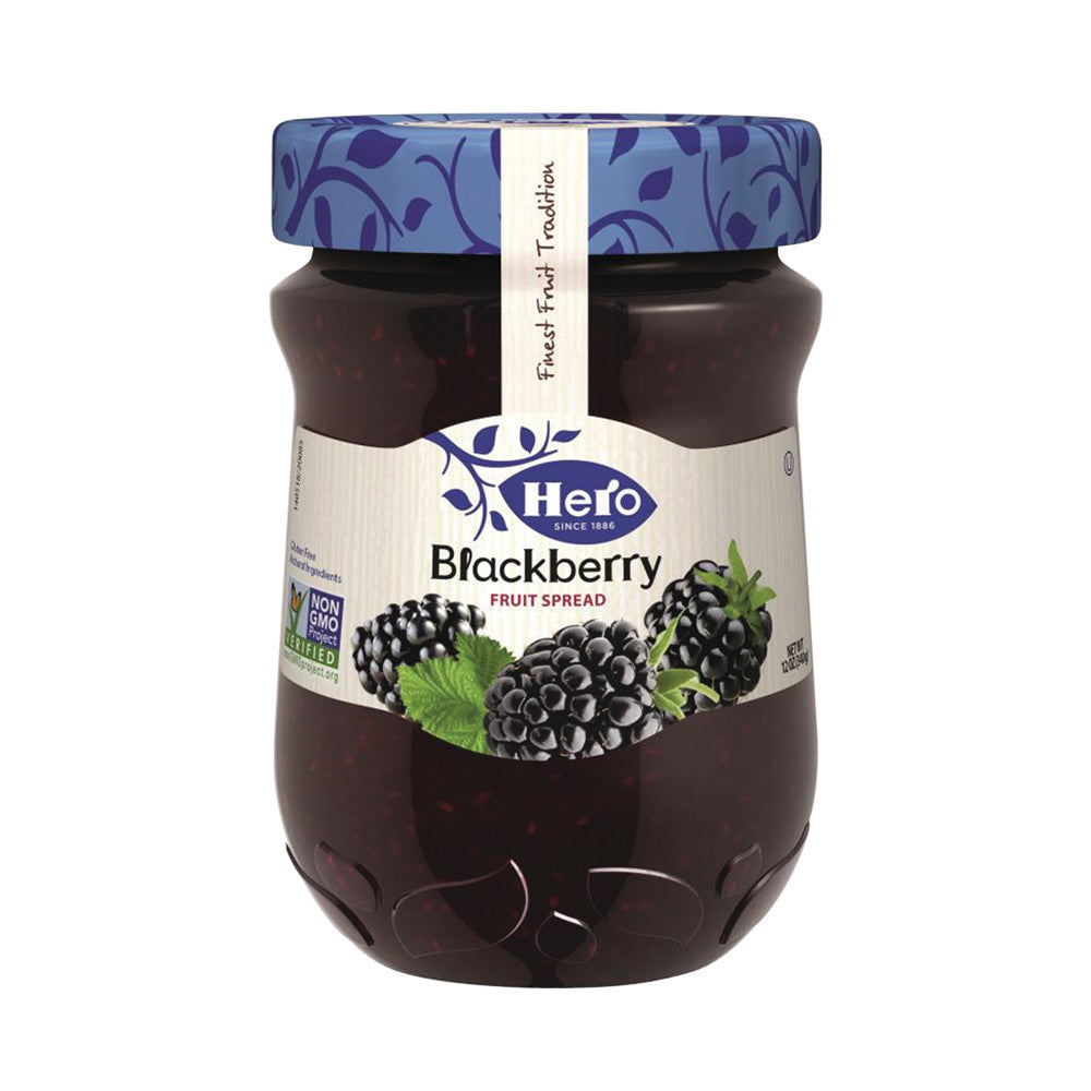 Wholesale Hero Classica Blackberry Premium Fruit Spread 12 Oz Jar-8ct Case Bulk