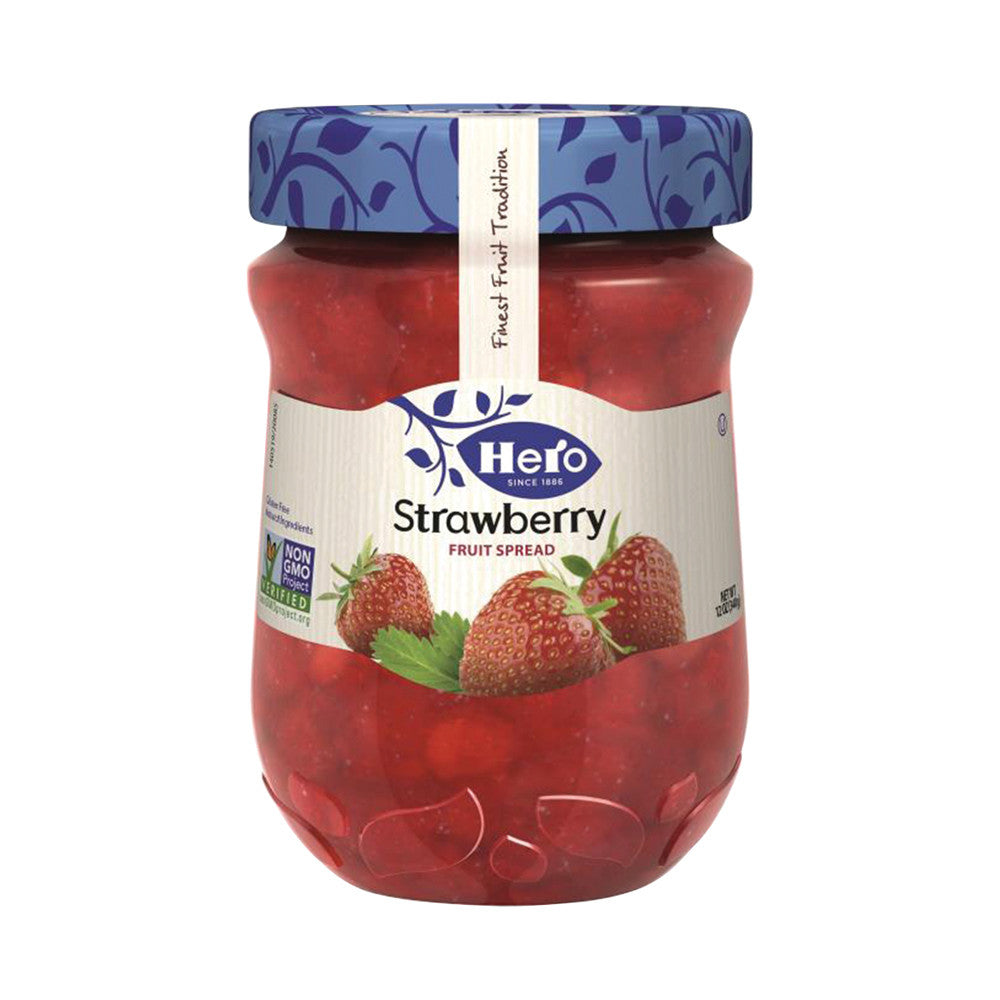 Wholesale Hero Classica Strawberry Premium Fruit Spread 12 Oz Jar-8ct Case Bulk