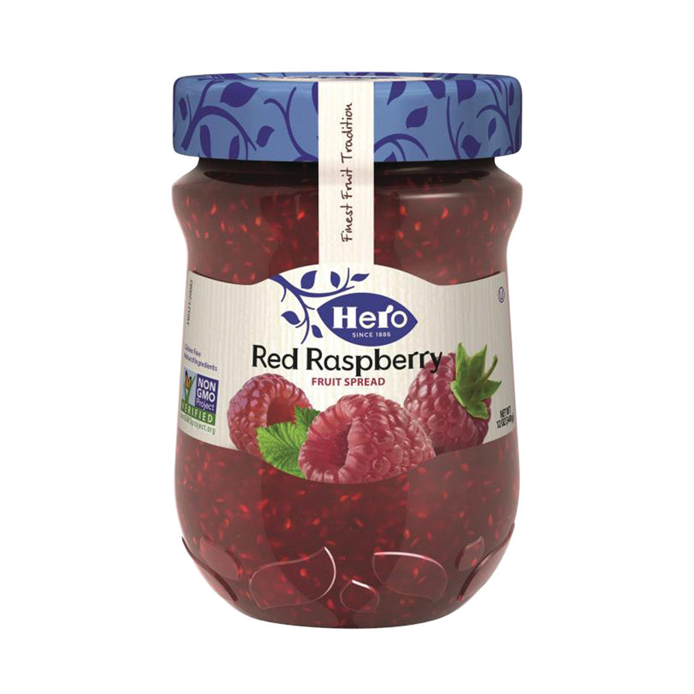 Wholesale Hero Classica Red Raspberry Preserves 12 Oz Jar-8ct Case Bulk