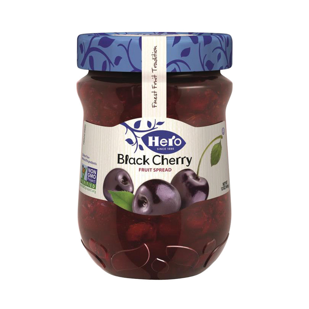 Wholesale Hero Classica Black Cherry Premium Fruit Spread 12 Oz Jar-8ct Case Bulk