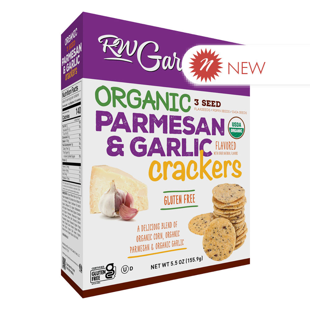 Wholesale Rw Garcia Parmesan & Garlic Crackers 5.5 Oz Box-6ct Case Bulk