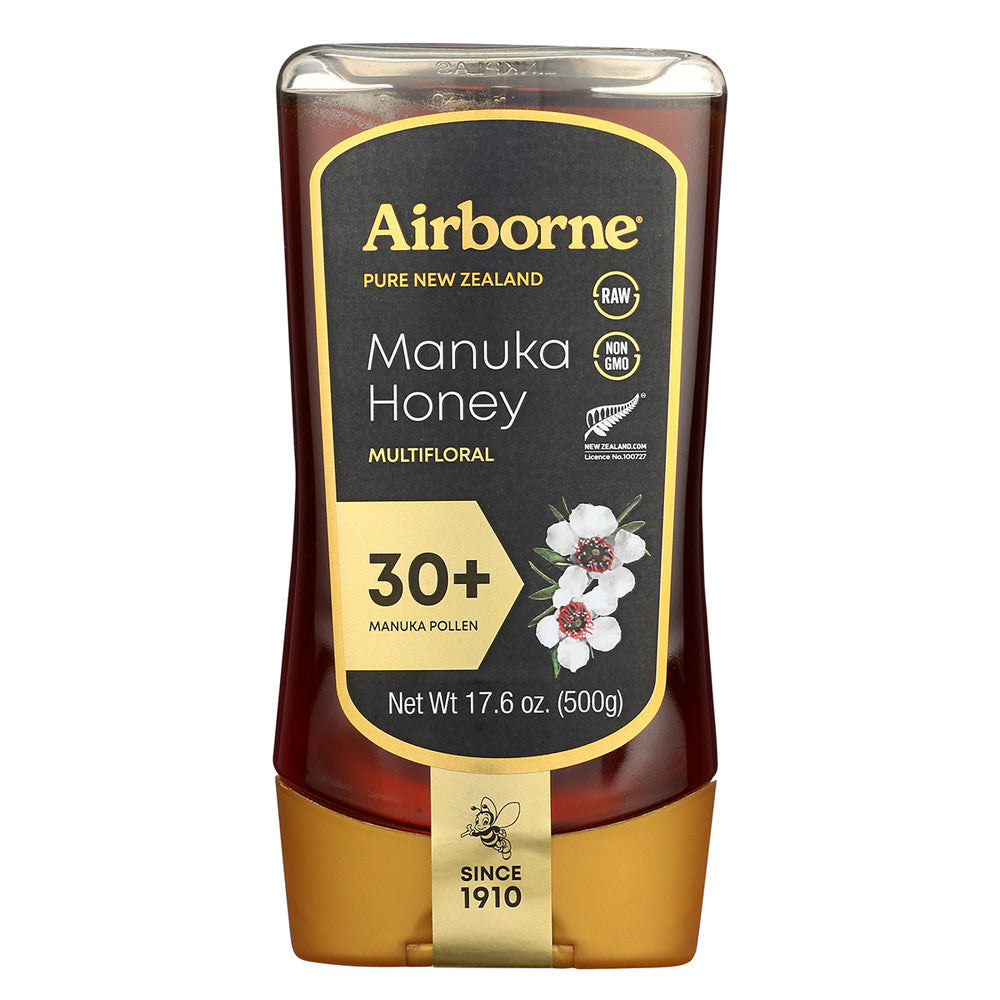 Wholesale Airborne 30+ Manuka Honey Multifloral 17.6 Oz Bottle-10ct Case Bulk