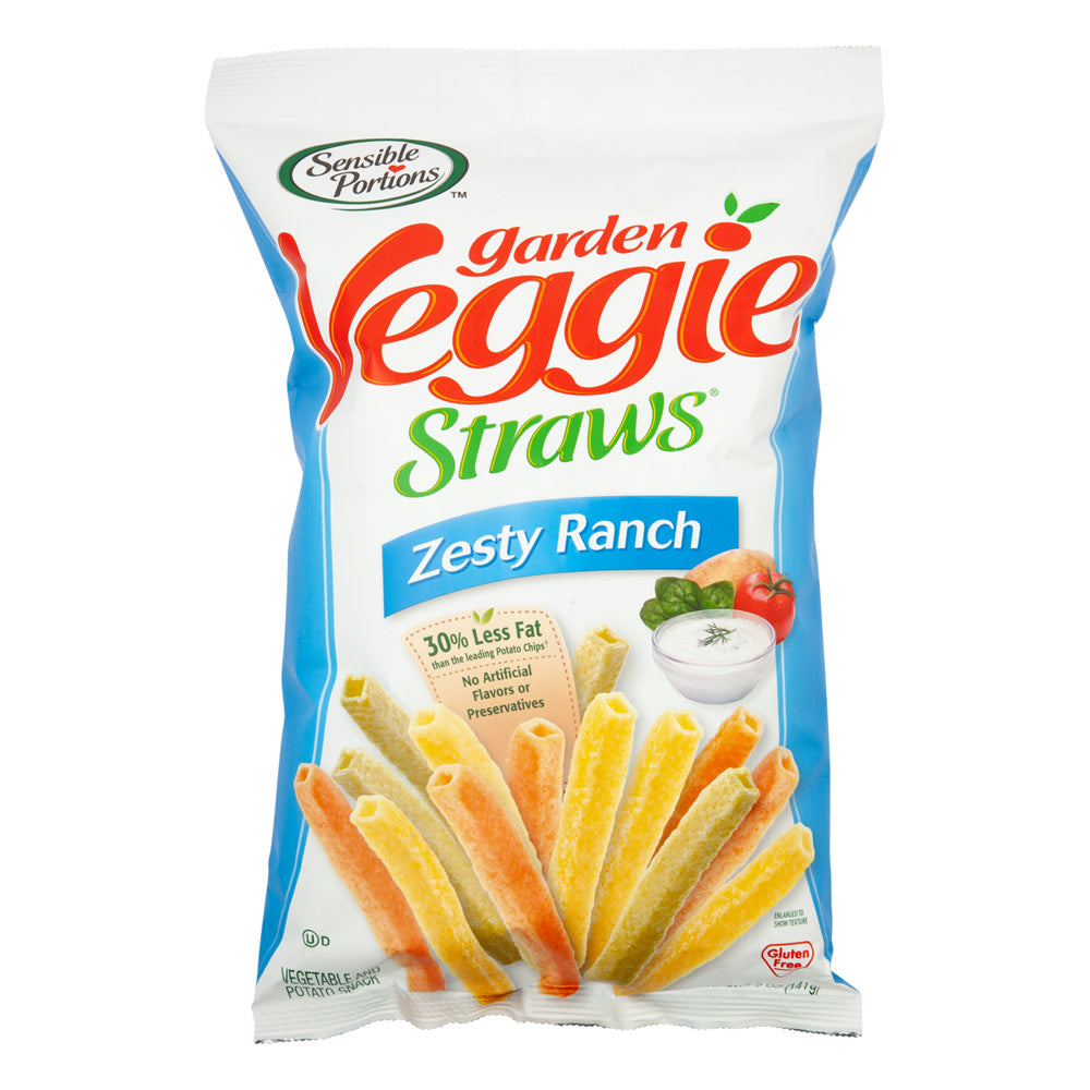 Wholesale Sensible Portions Garden Veggie Straws Zesty Ranch 5 Oz Bag-12ct Case Bulk