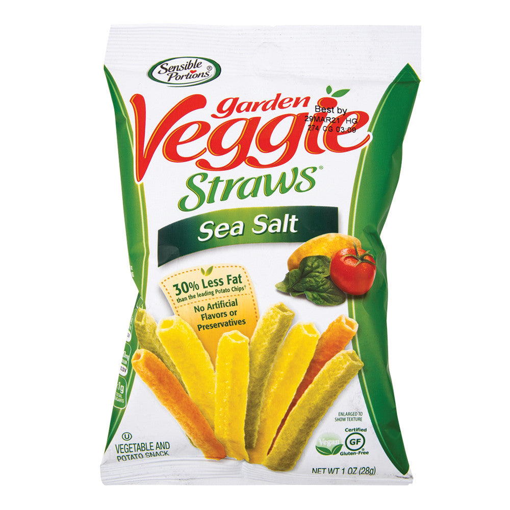 Wholesale Sensible Portions Garden Veggie Straws Sea Salt 1 Oz Bag-24ct Case Bulk