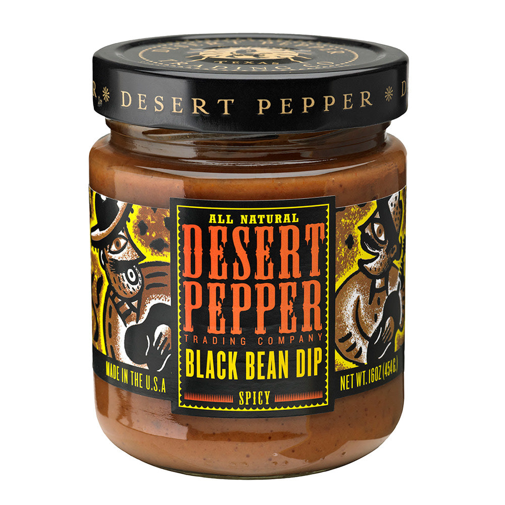 Desert Pepper Spicy Black Bean Dip 16 Oz Jar