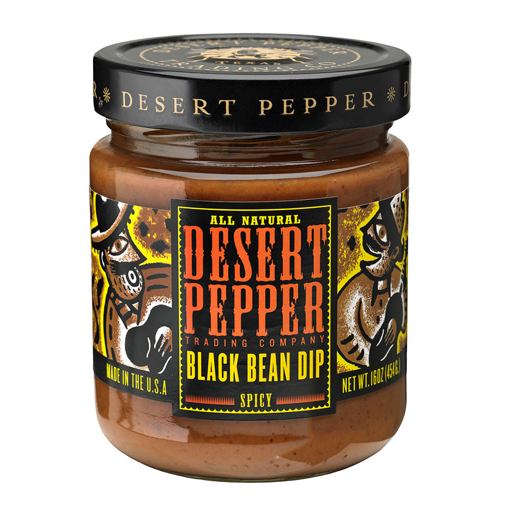 Wholesale Desert Pepper Spicy Black Bean Dip 16 Oz Jar- Bulk