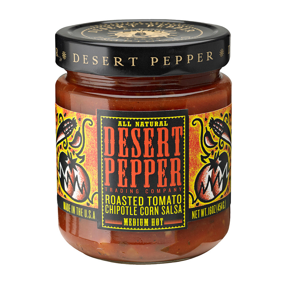 Desert Pepper Roasted Tomato Chipotle Corn Salsa 16 Oz Jar