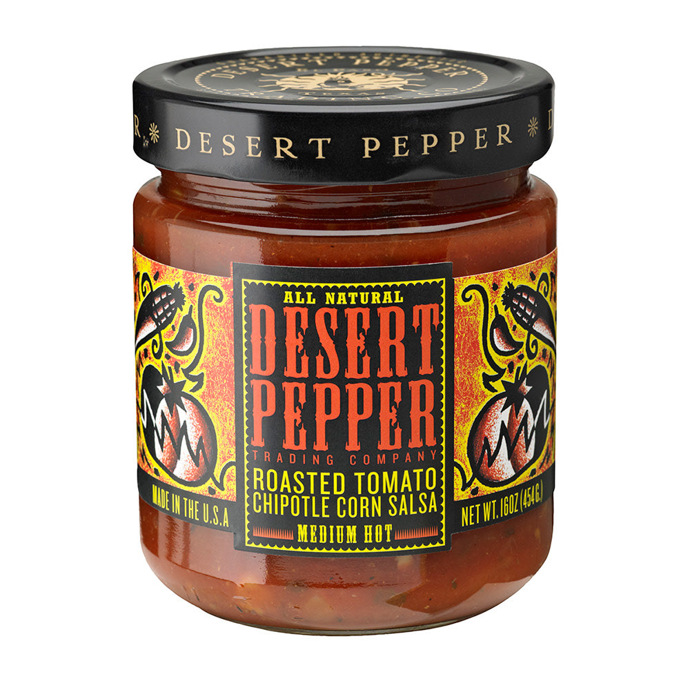 Wholesale Desert Pepper Roasted Tomato Chipotle Corn Salsa 16 Oz Jar- Bulk