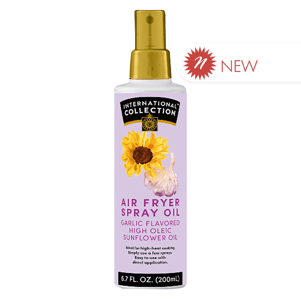 Wholesale International Collection Garlic Flavor Sunflower Air Fryer Spray Oil 6.76 Oz Bottle- Bulk