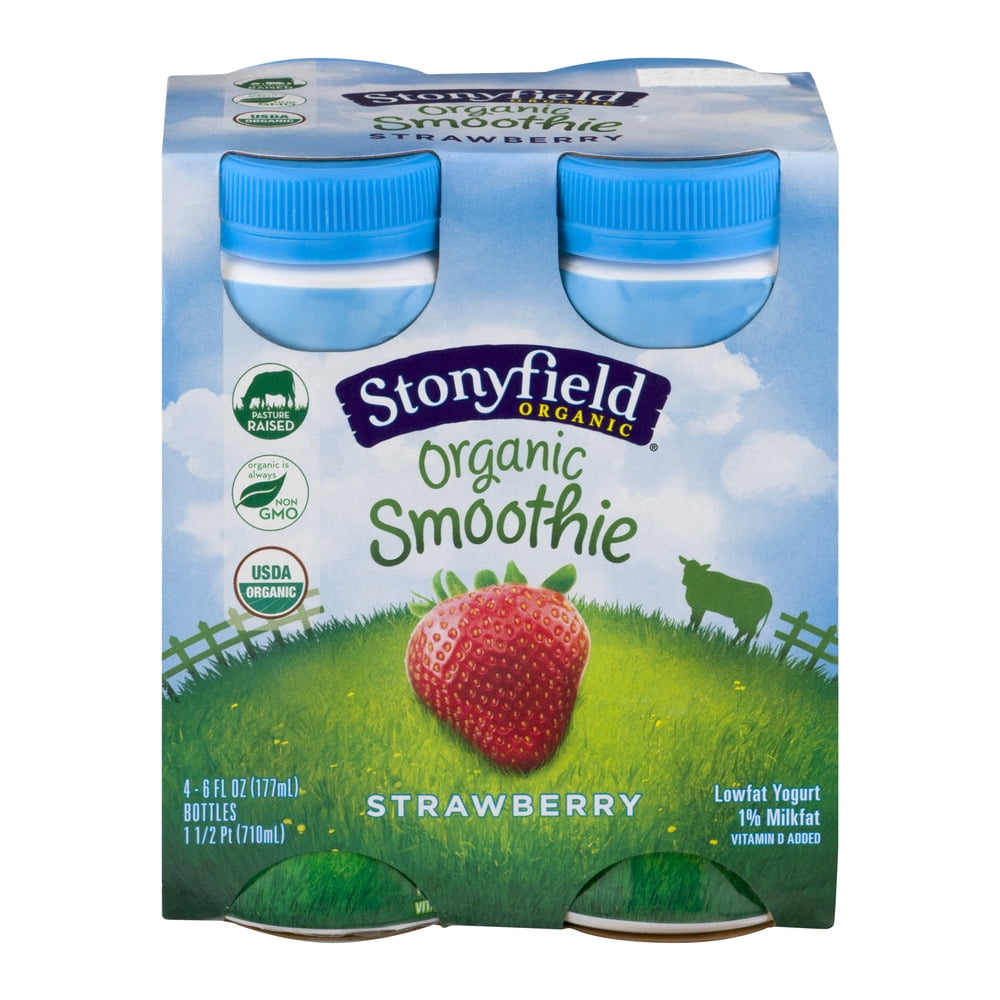 Stonyfield Organic Smoothie Strawberry 24 oz