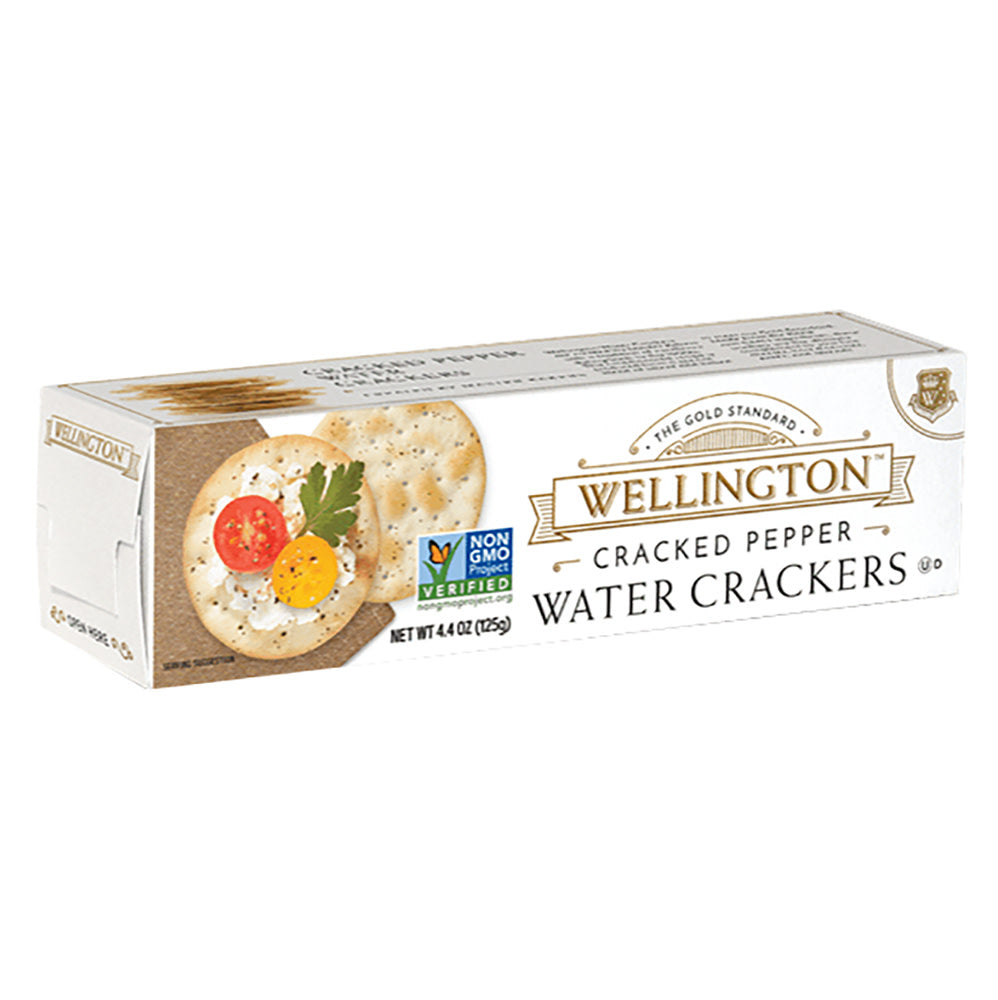 Wholesale Wellington Cracked Pepper Water Crackers-12ct Case Bulk