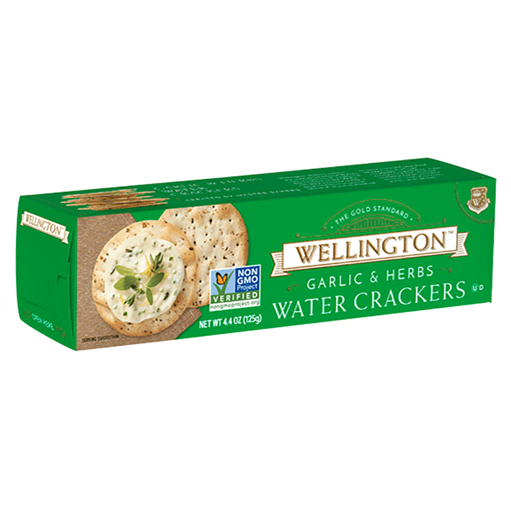 Wholesale Wellington Garlic And Herb Water Crackers 4.4 Oz Box- Bulk