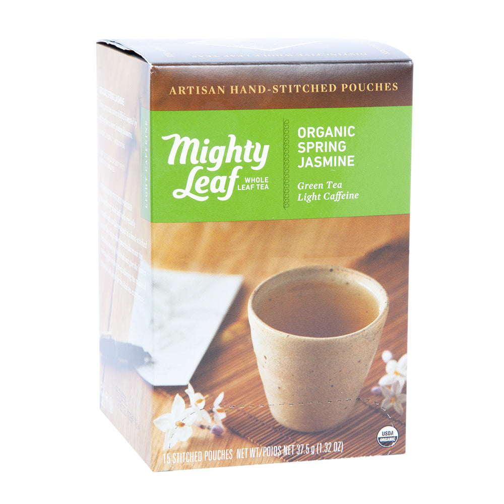 Wholesale Mighty Leaf Spring Jasmine Organic Tea 15 Ct Box-6ct Case Bulk