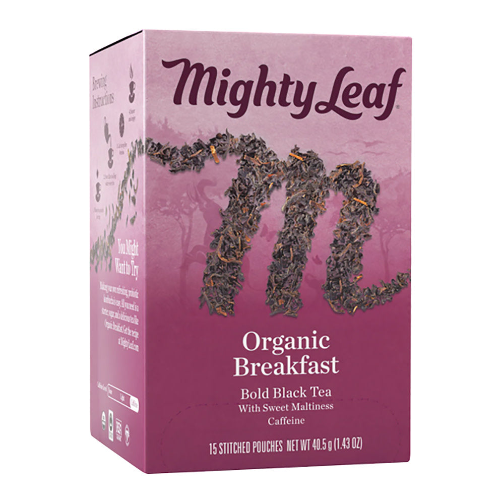 Wholesale Mighty Leaf Organic Breakfast Tea 15 Ct Box-6ct Case Bulk