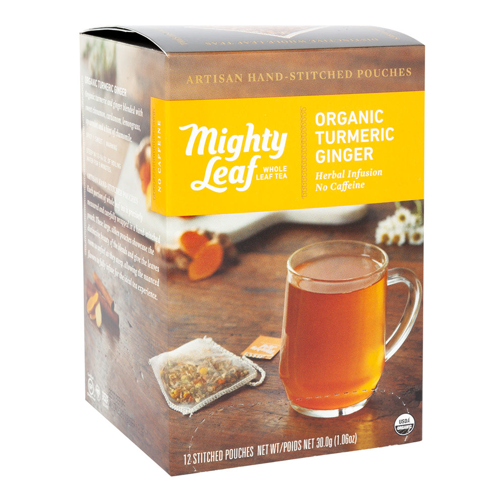 Wholesale Mighty Leaf Organic Turmeric Ginger Tea 15 Ct Box-6ct Case Bulk