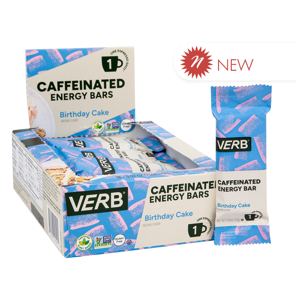 Wholesale Verb - Energy Bar - Birthday Cake - .92Oz - 16Ct- Bulk