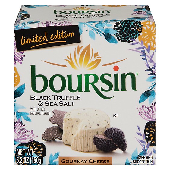 Boursin Gournay Black Truffle & Sea Salt Cheese 5.2oz 6ct