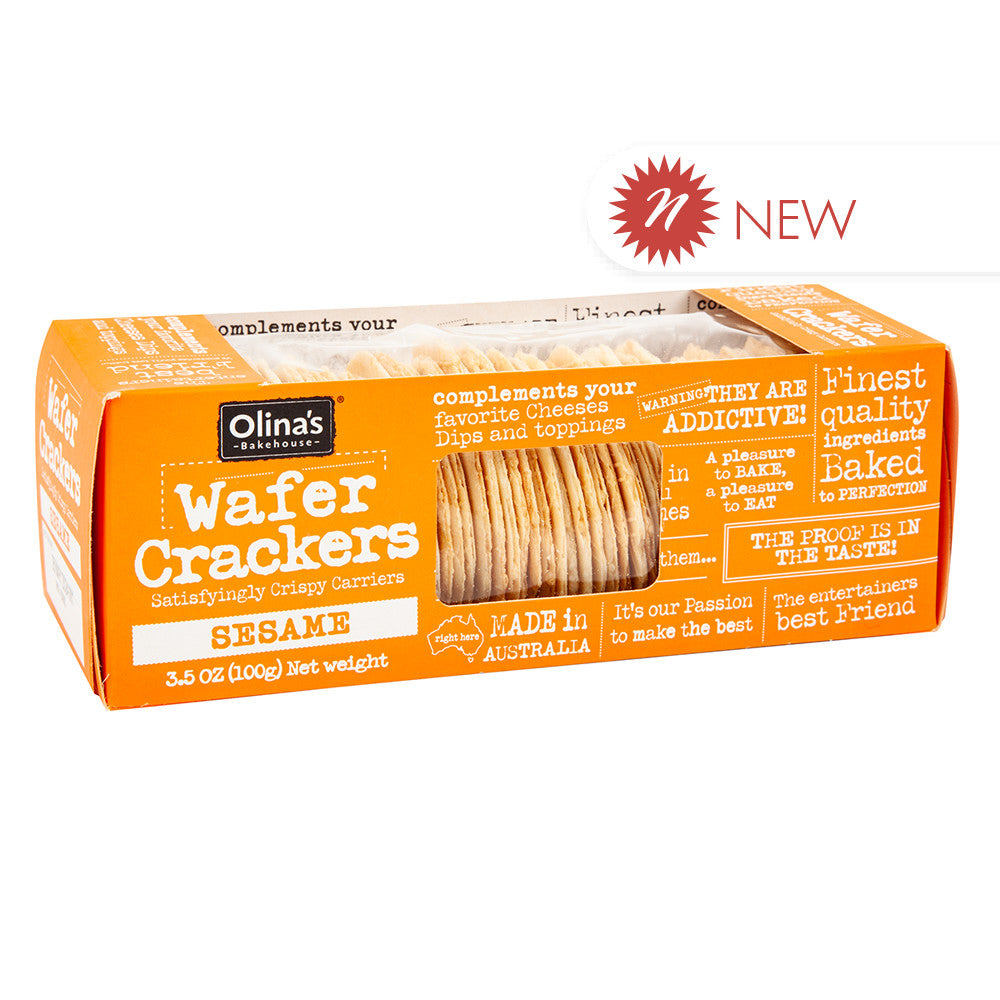 Wholesale Olina'S - Wafer Cracker - Sesame - 3.5Oz- Bulk