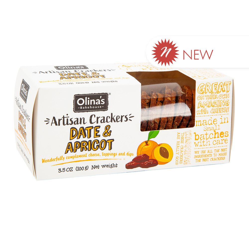Wholesale Olina'S - Artisan Crackers Date & Apricot - 3.5Oz- Bulk