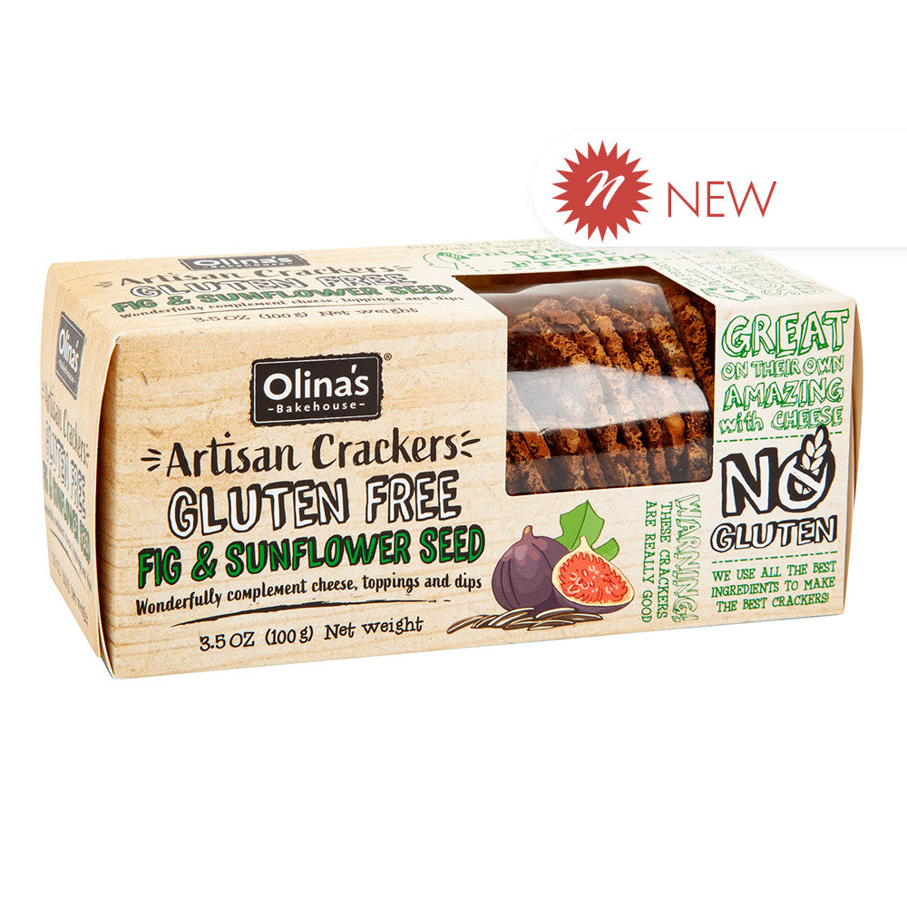 Wholesale Olina'S - Artisan Crackers Glu Ffig &S 3.5Oz- Bulk