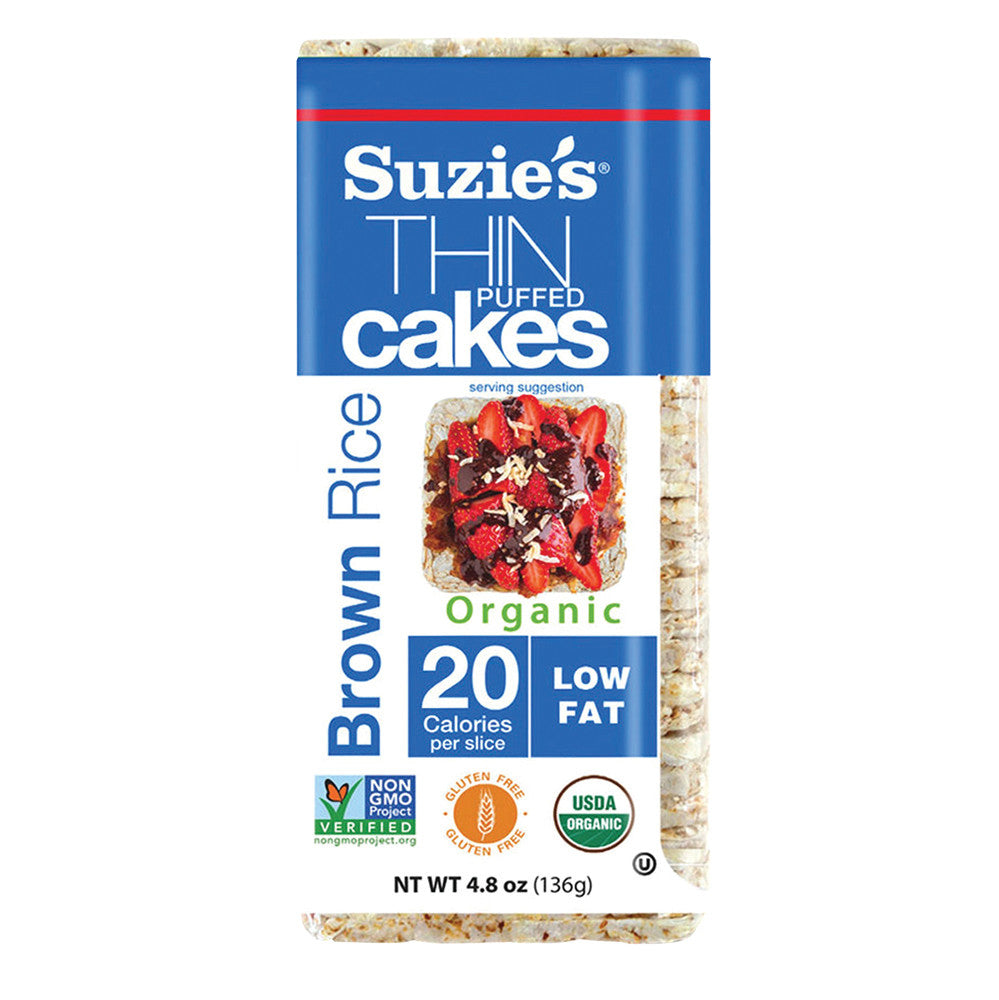 Wholesale Suzie'S Whole Grain Unsalted Brown Rice Thin Cakes 4.9 Oz-12ct Case Bulk